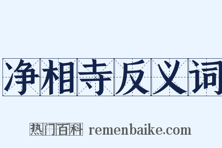 净相寺反义词是什么意思的图片
